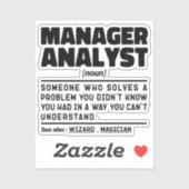 Manager Analyst Noun Coolen Hauptmitarbeiter Mitar Aufkleber (Blatt)