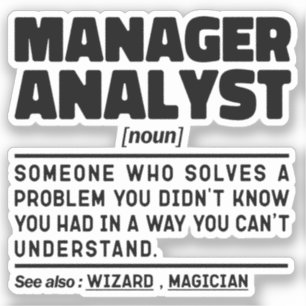 Manager Analyst Noun Coolen Hauptmitarbeiter Mitar Aufkleber