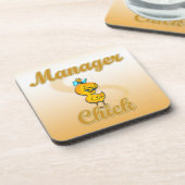 Manager Chick Getränkeuntersetzer (Linke Seite)