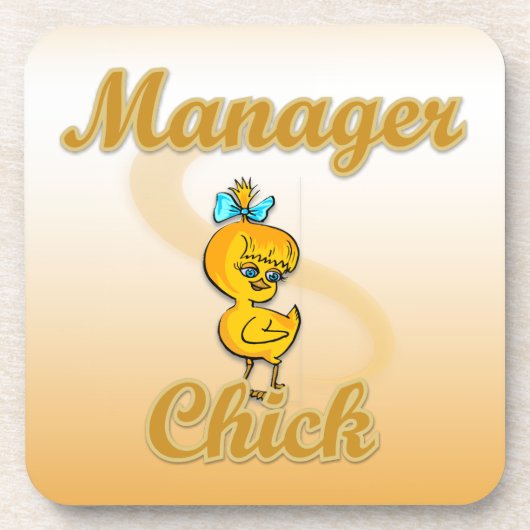 Manager Chick Getränkeuntersetzer (Vorderseite)