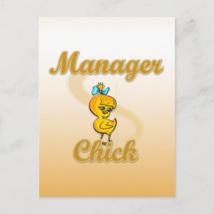 Manager Chick Postkarte