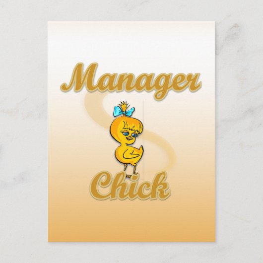 Manager Chick Postkarte (Vorderseite)