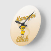 Manager Chick Runde Wanduhr (Winkel)