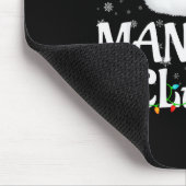 Manager Claus Christmas Lights Santa Pajama Family Mousepad (Ecke)