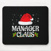 Manager Claus Christmas Lights Santa Pajama Family Mousepad (Vorne)