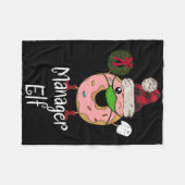 Manager-Elf-Quarantäne-Weihnachten-Lustiger-Donut- Fleecedecke (Vorderseite (Horizontal))
