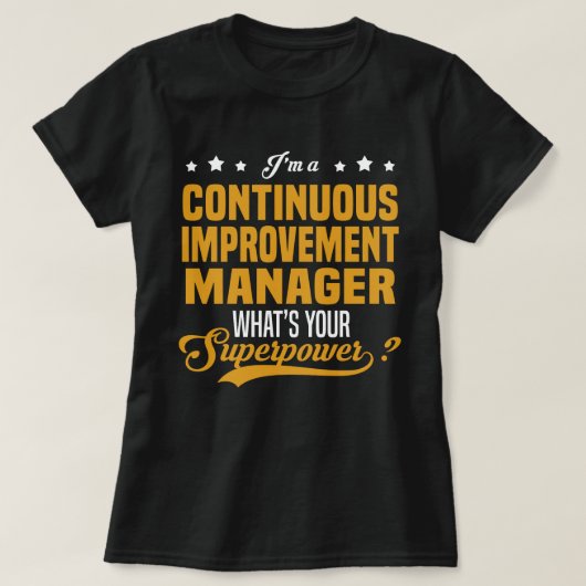 Manager für kontinuierliche Verbesserung T-Shirt (Design vorne)