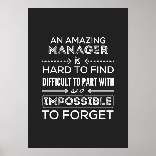 Manager, Geschenk für Manager, ein wahrlich großar Poster (Vorne)