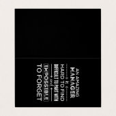 Manager, Geschenk für Manager, ein wahrlich großar Visitenkarten (Außenseite Aufgefaltet)