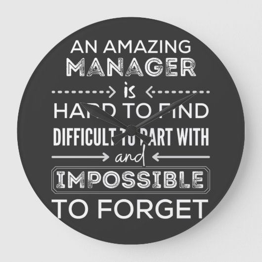 Manager, Gift For Manager, A Truly Great Manager Große Wanduhr (Vorderseite)