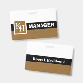 Manager-ID-Abzeichen Ausweis (Vorder- & Rückseite)
