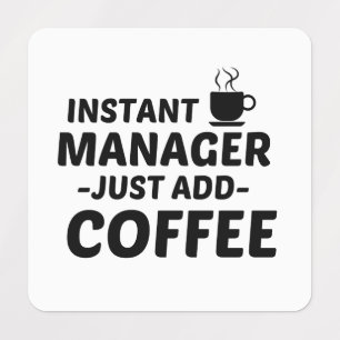 MANAGER INSTANT EINFACH KAFFEE HINZUFÜGEN ETIKETTEN