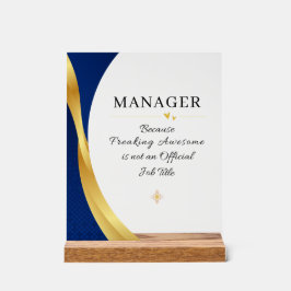 Manager Office Quote Acrylic Sign Acrylschild
