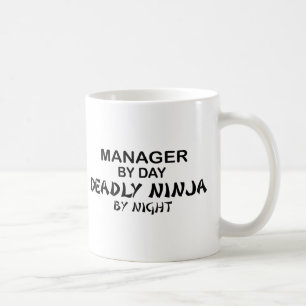 Manager tödliches Ninja bis zum Nacht Kaffeetasse
