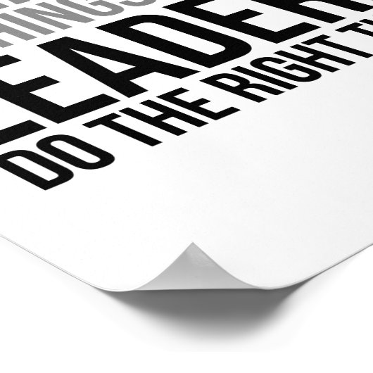 Manager tun die Dinge richtig Poster (Ecke)