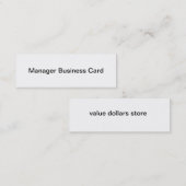 Manager-Visitenkarte Mini Visitenkarte (Vorne/Hinten)