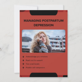 Managing Postpartum Depression Awareness Design Feiertagskarte