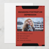 Managing Postpartum Depression Awareness Design Feiertagskarte (Vorne/Hinten)