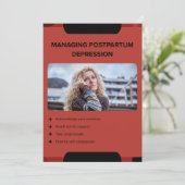 Managing Postpartum Depression Awareness Design Feiertagskarte (Stehend Vorderseite)