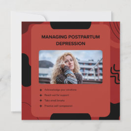 Managing Postpartum Depression Awareness Design Feiertagskarte