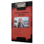 Managing Postpartum Depression Awareness Design Klemmbrett (Links)