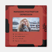 Managing Postpartum Depression Awareness Design Magnet (Vorne)