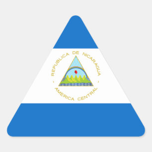 Managua-Flagge, Flagge Nicaraguas Dreieckiger Aufkleber