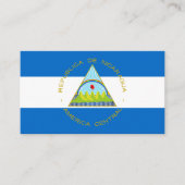 Managua-Flagge und -Wappen, Flagge Nicaraguas Visitenkarte (Vorderseite)