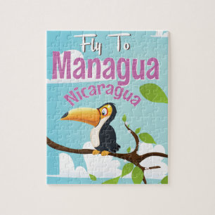 Managua, Nicaragua, ein altes Reiseplakat Puzzle