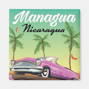 Managua - Nicaragua Reiseplakat Magnet