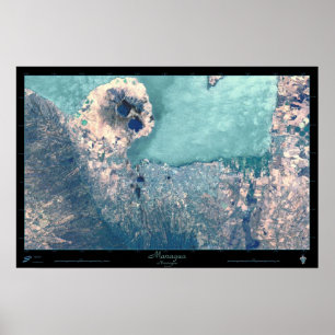 Managua, Nicaragua Satellitenposter Poster
