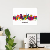 Managua Nicaragua Skyline Poster (Heimbüro)
