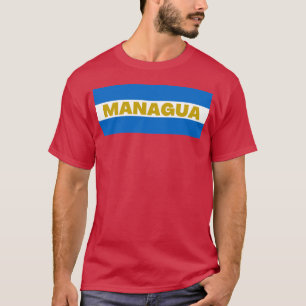 Managua Stadt in den Farben der nicaraguanischen F T-Shirt
