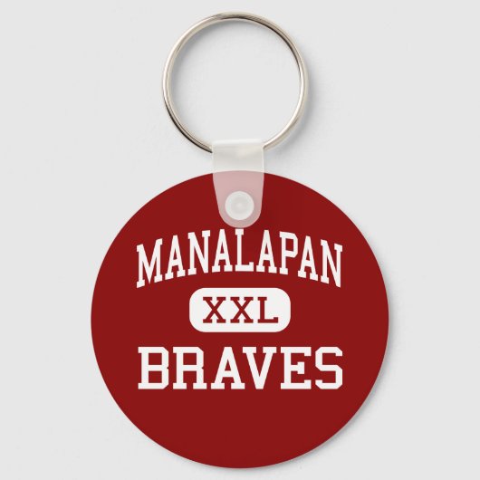 Manalapan - Braves - Hoch - Englische Stadt New Je Schlüsselanhänger (Vorderseite)