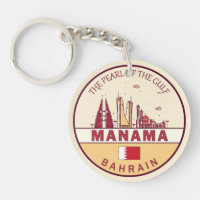 Manama Bahrain City Skyline Emblem