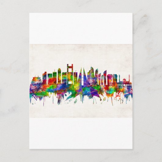 Manama Bahrain Skyline Feiertagspostkarte (Vorderseite)