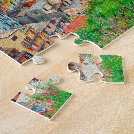 Manarola Cinque Terre Italien Küstenbemalung Puzzle (Seite)