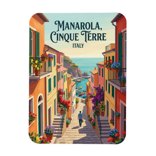 Manarola, Cinque Terre, Italien Magnet (Vertikal)