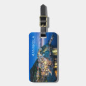 Manarola Cinque Terre La Spezia Italien Panorama Gepäckanhänger (Vorderseite vertikal)