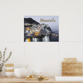 Manarola Cinque Terre Ligurien Italien Kunst, Dich Poster (Küche)