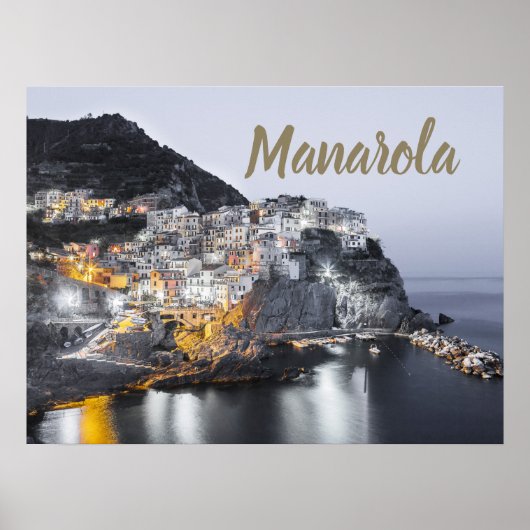 Manarola Cinque Terre Ligurien Italien Kunst, Dich Poster (Vorne)