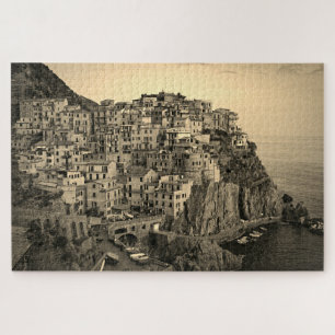 Manarola in Sepia Tones - Italien - 20x30 - 1014 S Puzzle
