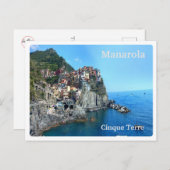 MANAROLA - Italien - Cinque Terre - PANORAMA Postkarte (Vorne/Hinten)