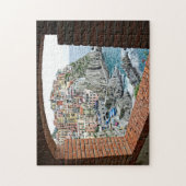 Manarola, Italien - Fensteransicht - 11x14 - 252 S Puzzle (Vertikal)