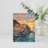 Manarola Italien Postkarte (Stehend Vorderseite)