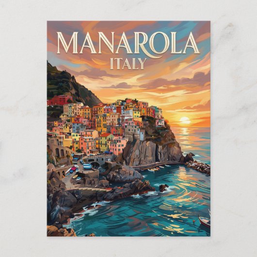 Manarola Italien Postkarte (Vorderseite)
