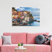 Manarola ItalienCliffside Houses Panorama Leinwand (Insitu (Wohnzimmer))