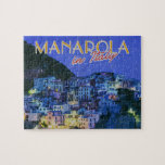 Manarola Italy Summer Travel Postcard Puzzle<br><div class="desc">Design besteht aus Manarola Italien in Aquarell.</div>
