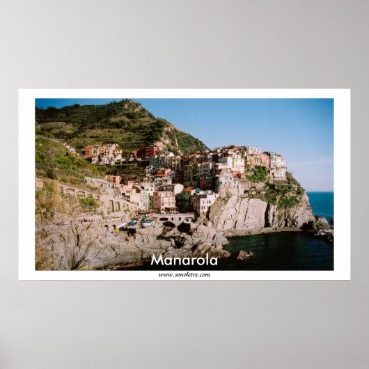 Manarola Panoramasicht Poster (Vorne)