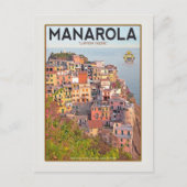 Manarola Vineyard Harbour - auf Weiß Postkarte (Vorderseite)